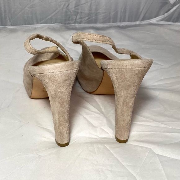 Talbots almond toe nude slingback heels size 9.5 - Picture 7 of 7